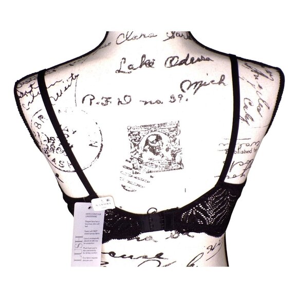 🆕NATORI Lush Demi Contour Underwire T-Shirt Bra 36C Black #711309 - Picture 9 of 11